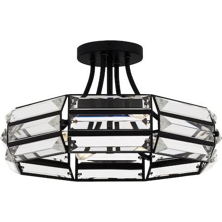 Quoizel Semi-Flush Mount Semi Flush 4 Lights Matte Black QSF6209MBK